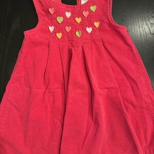 Gymboree Pink Corduroy Dress with Heart Accents